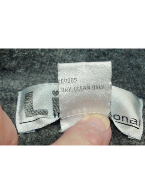 Vintage Lisa International Boiled Wool Cozy Shacket Gray Black Size M - Picture 9 of 10